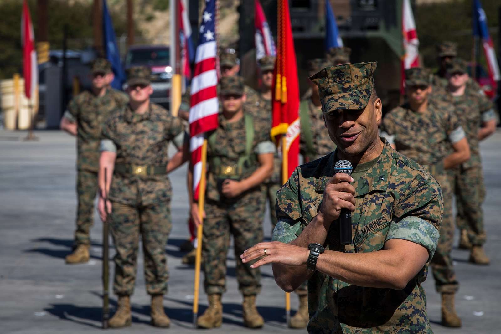 U S Marine Corps Brig Gen Calvert Worth Jr The Commanding General Of 2D Marine Division