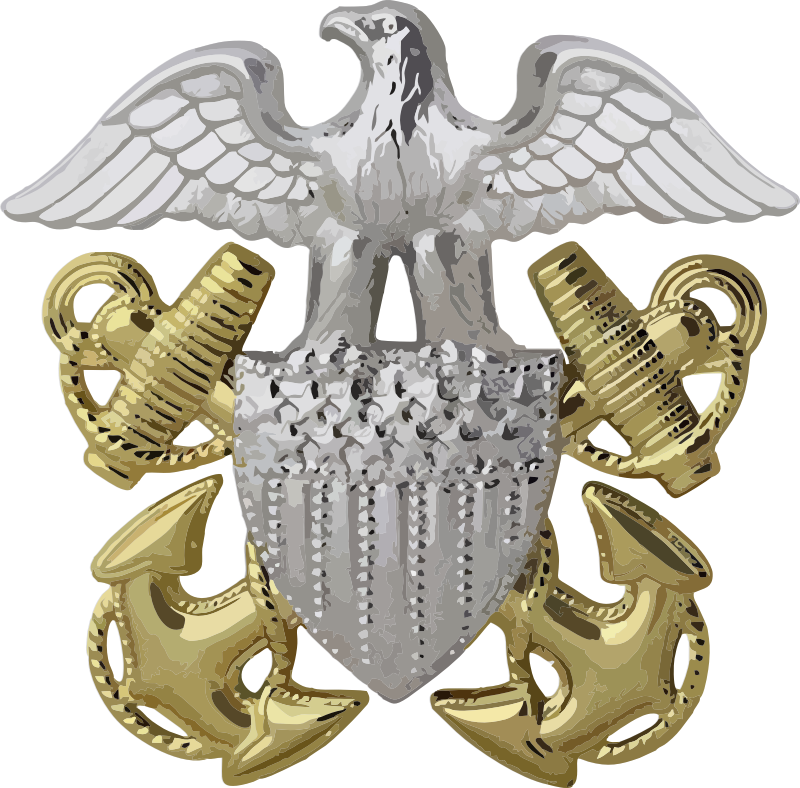 U S Navy Officer Cap Insignia Openclipart