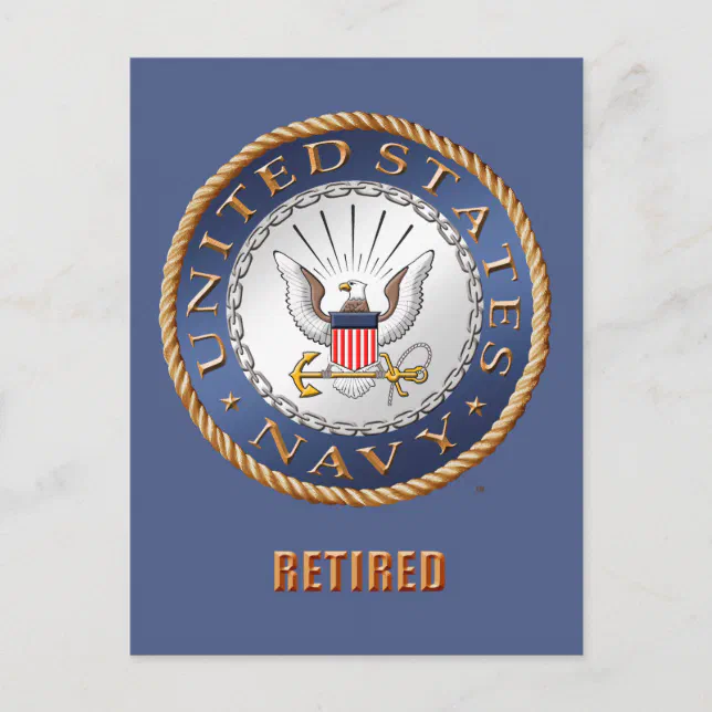 U S Navy Retired Postcard Zazzle