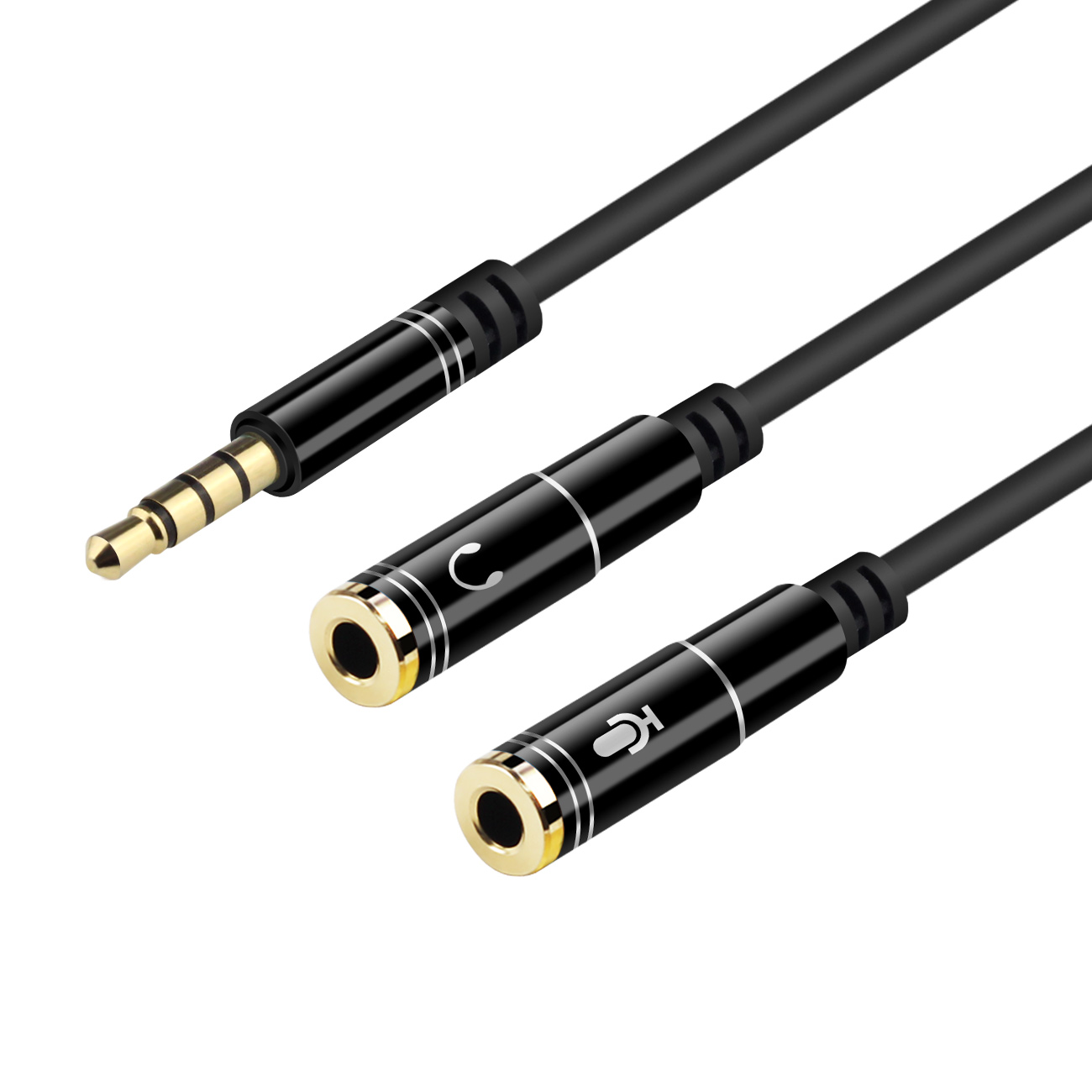 Ugreen 3 5Mm Audio Splitter Cable For Computer Jack 3 5Mm 1 Male To 2 Female Mic Y Splitter Aux