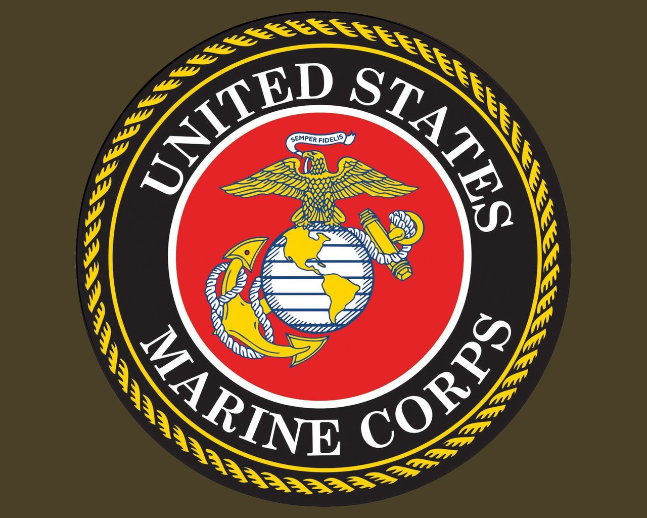 United States Marine Corps Seal Usmc Emblem Round Vinyl Decal Sticker