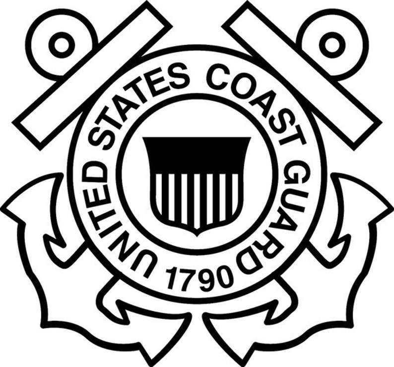 Us Coast Guard Emblem Vector Etsy