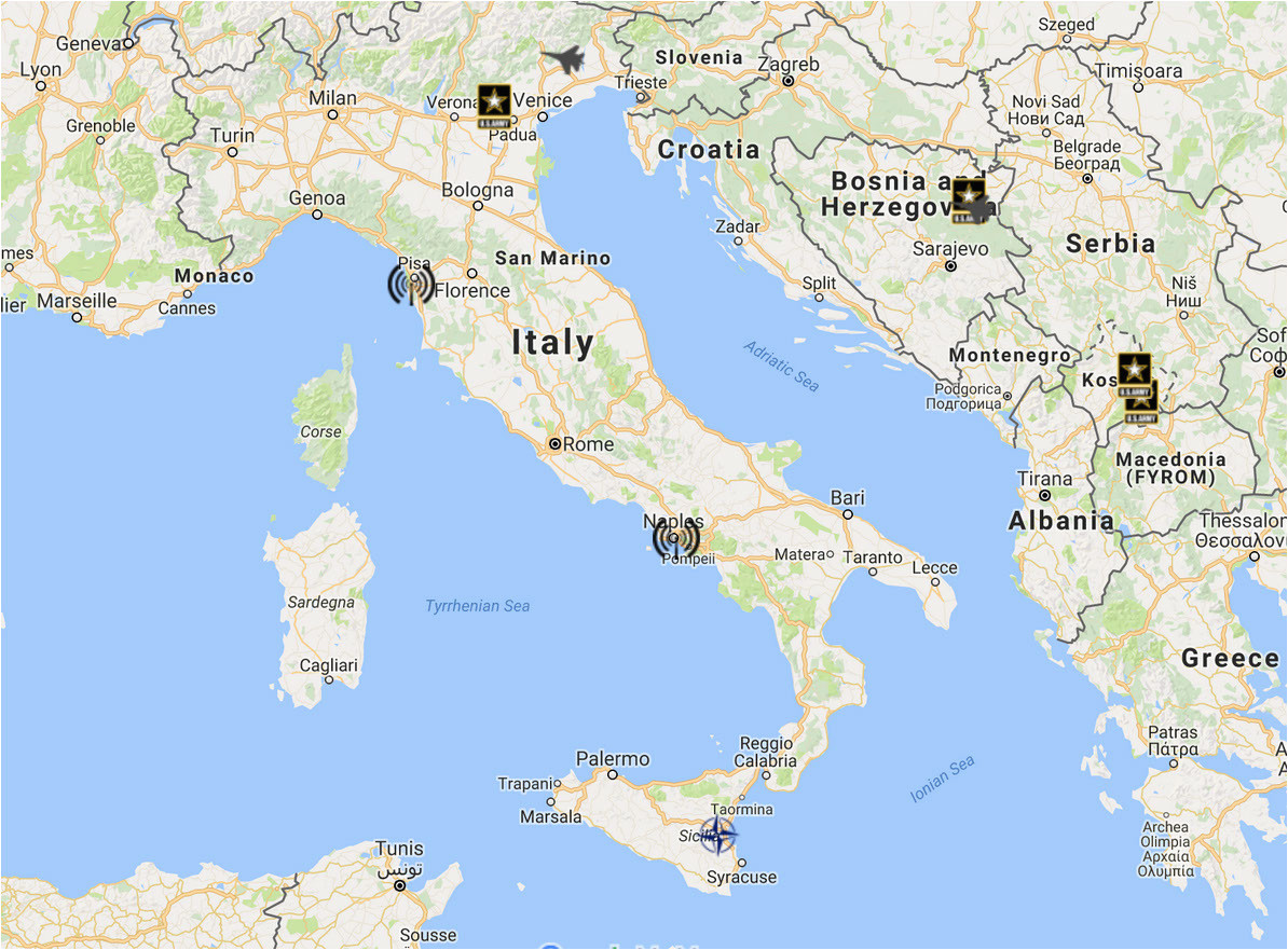 Us Military Bases Italy Map