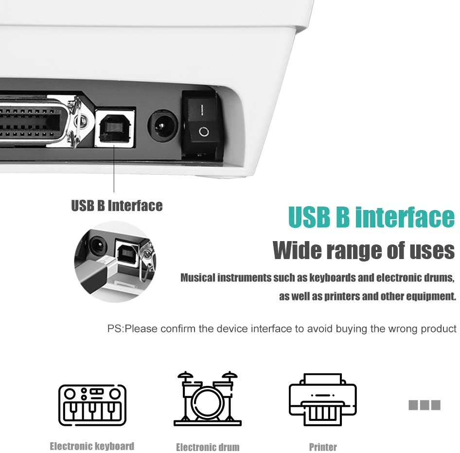 Usb B Midi Cable For Instruments 3 Ft Ancable Usb A To Usb B Cable Co