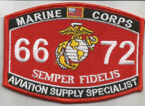 Usmc Amp Quot Aviation Supply Specialist Amp Quot 6672 Mos Military Patch Usmilitarypatch Com