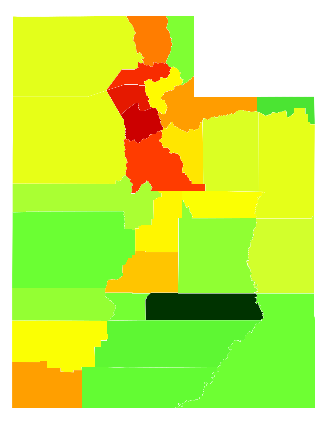 Utah Population Density Atlasbig Com