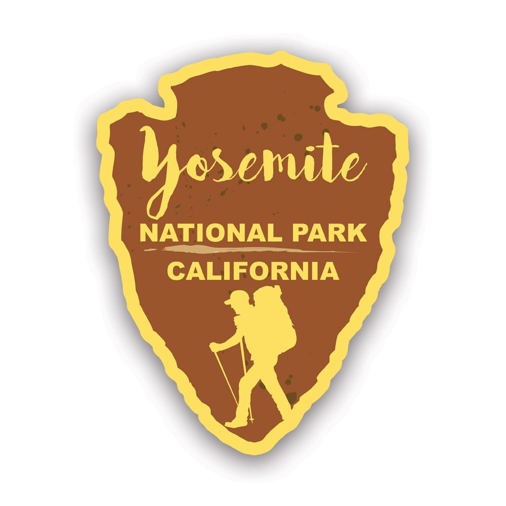 Yosemite National Park Sticker Decal Self Adhesive Vinyl Weatherproof Made In Usa Half