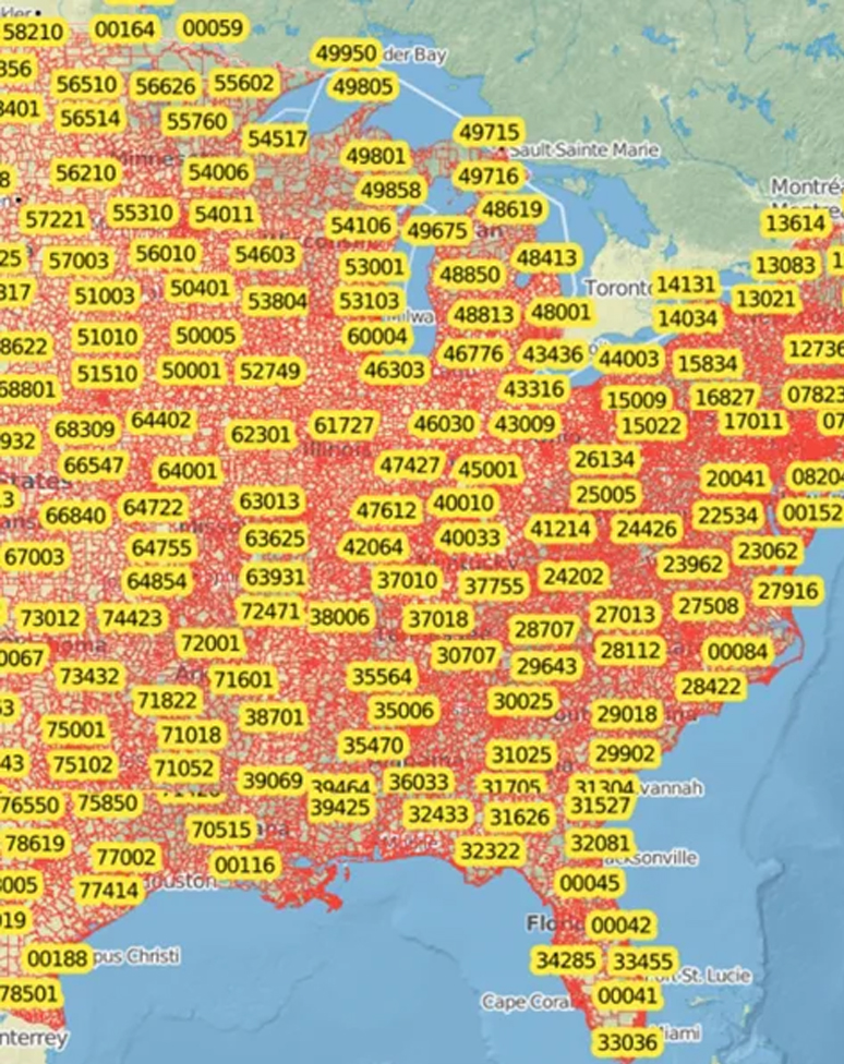 Zip Code America New York