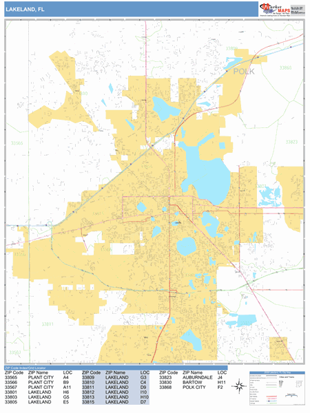 Zip Code Map Lakeland Fl Amargo Marquita